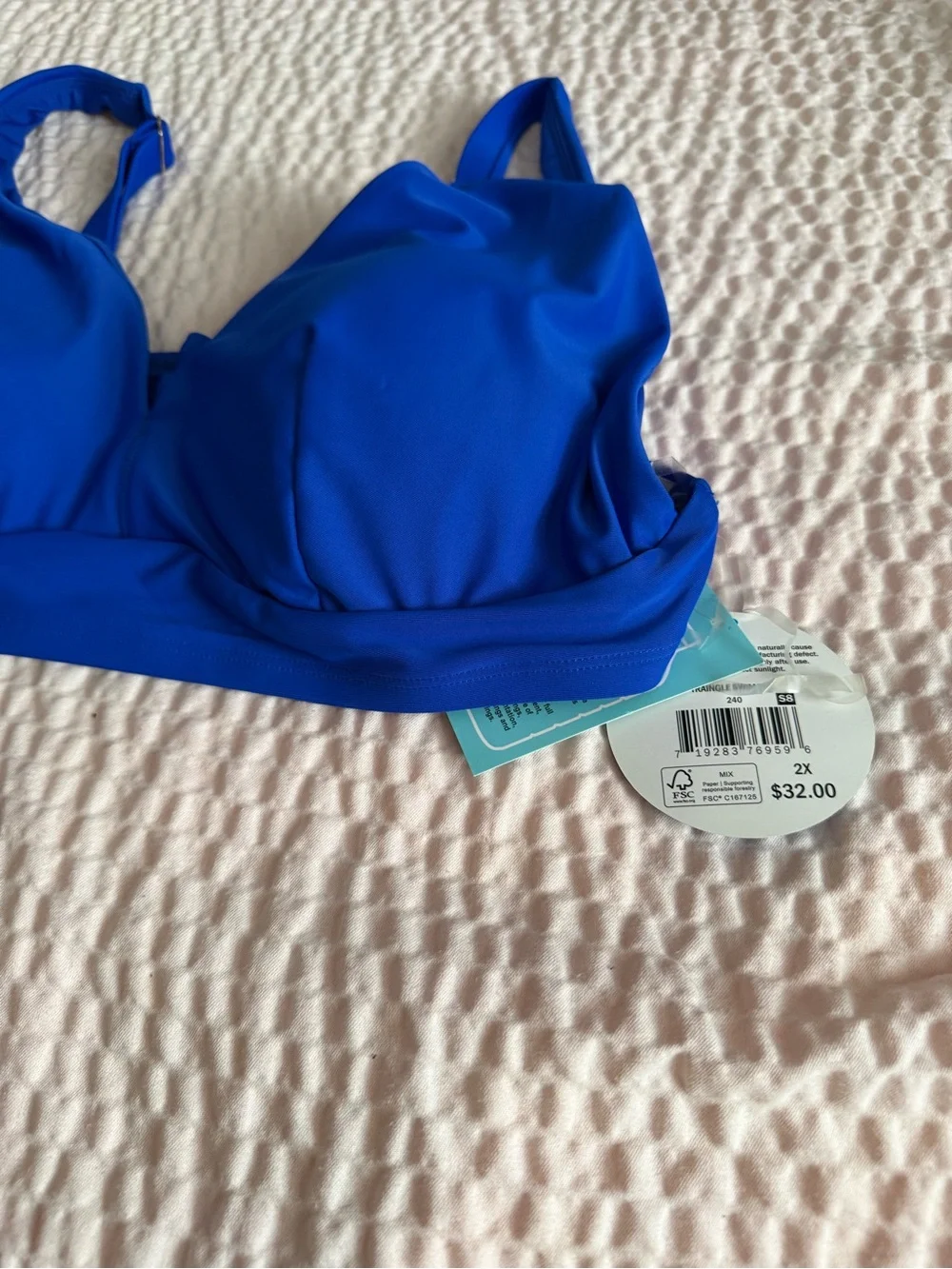 NWT Classic Royal Blue Two-Piece Bikini Set - Sol Borne Great Deal